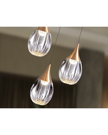 CORINA- LAMPARA 3L NEGRO-COBRE